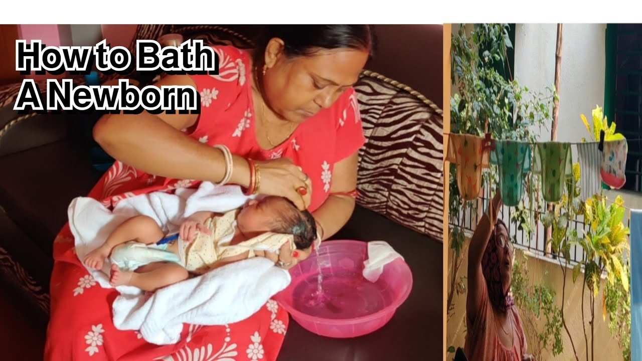 Mango কে কিভাবে বাড়িতে  স্নান করাই || How to Bath A Newborn