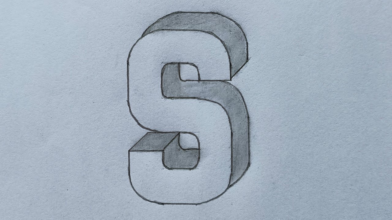 How To Draw 3D Letter S easy || 3D Alphabet S Drawing || Art Video