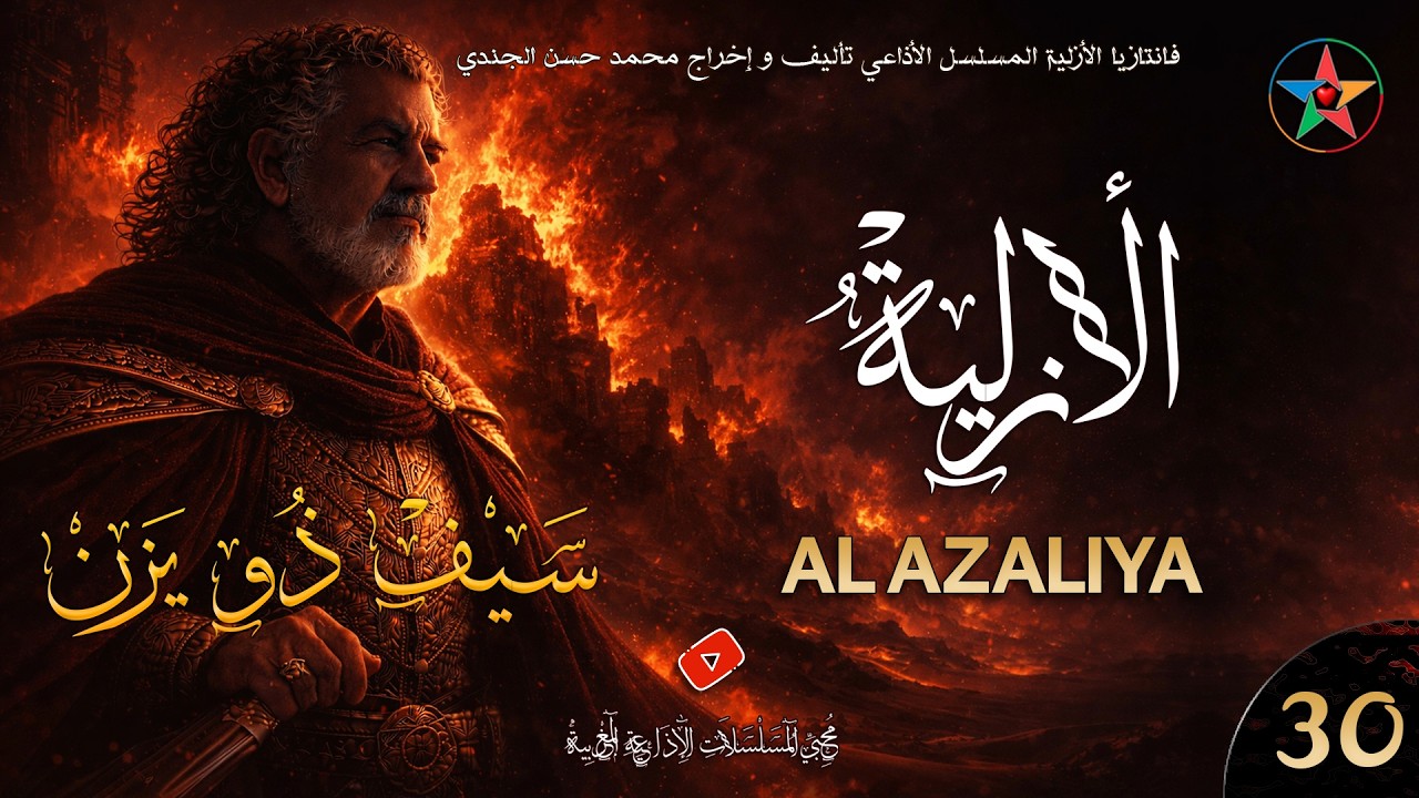 الأزلية الحلقة 30  هروب سيف دو يزن من مدينة أبوهاج و زوجته شامة و نجاته من أرض العمالقة