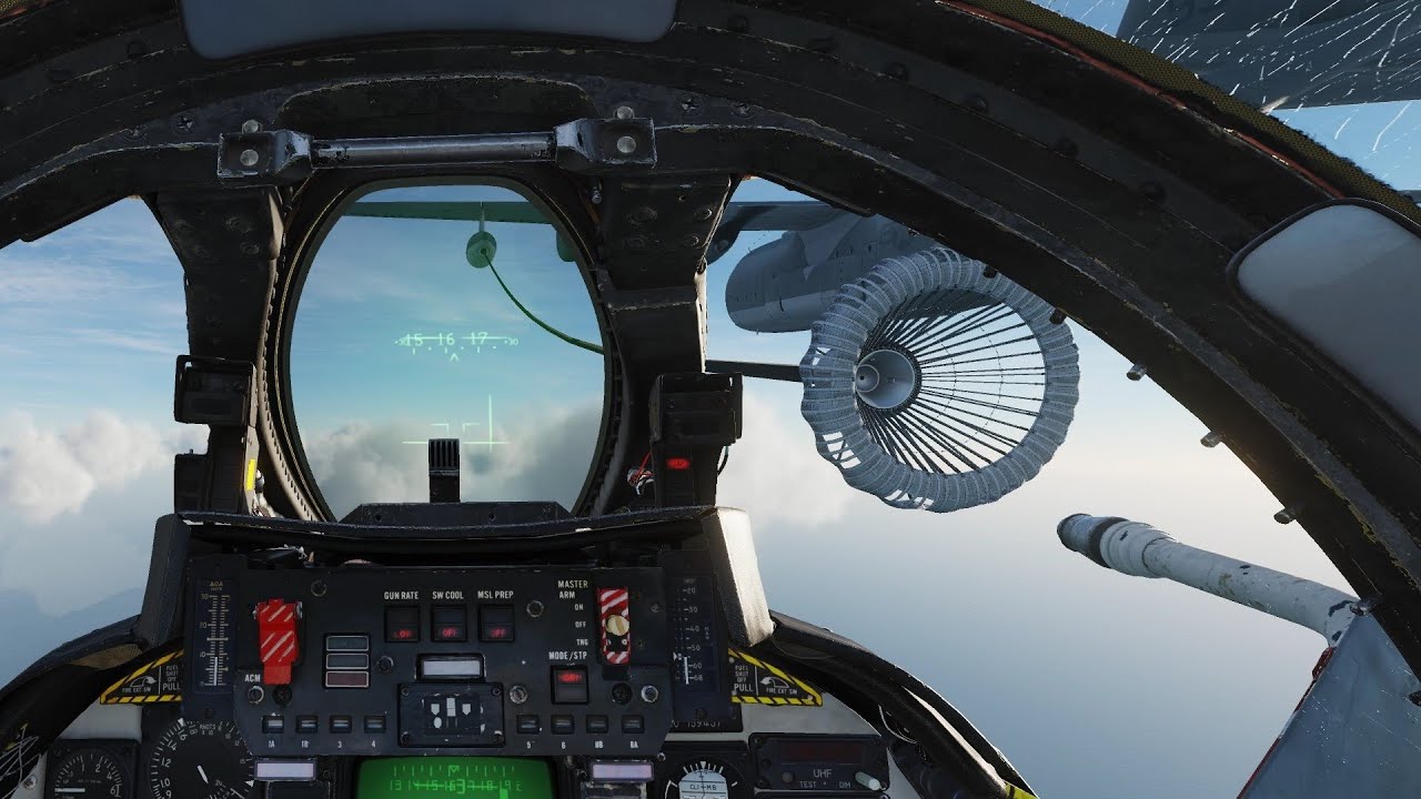 DCS F-14 B Tomcat Training Flight, GBU-12 and Refueling, Ultrawide Version