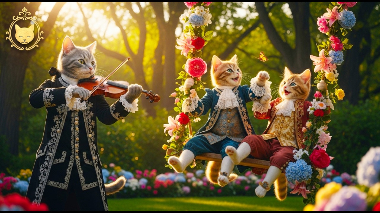 🐱 I Put Aristocratic Cats on a Flower Swing. The Results Shocked Me 🎻