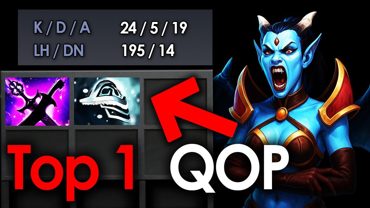 INSANE Queen of Pain MID — 24 Kill Rampage, Kaya-and-Sange + Shiva’s Guard (Patch 7.39e)