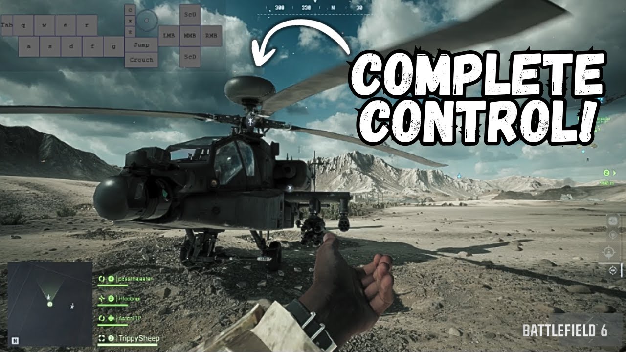 ПРОСТОЕ руководство по управлению вертолётом для начинающих | Battlefield 6 (мышь и клавиатура)