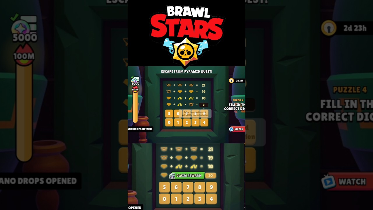 Brawl Stars Pyramid Quest DAY 4 🤯 INSANE Rewards & Tips! #brawlstars  #games  #puzzle