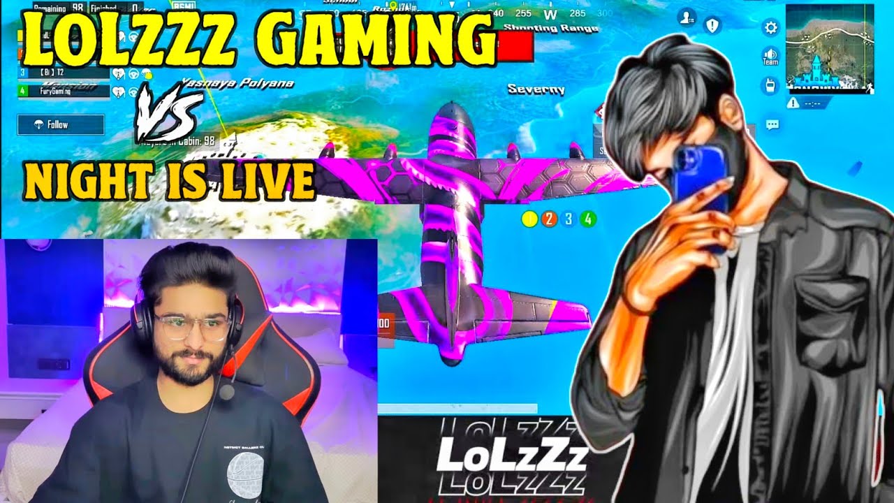 Gang Beng Ho Gaya LoLzZz Gaming vs Night is Live Bgmi Streamer vs Streamer i Rush AJ