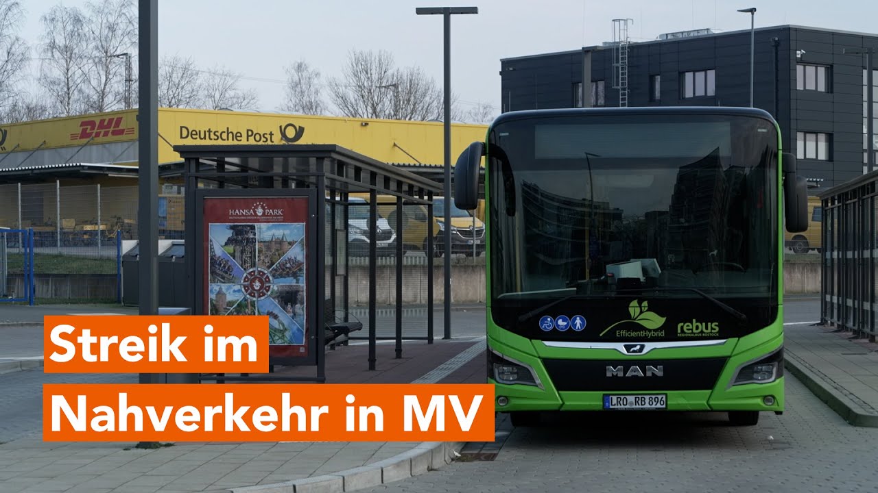 Warnstreik im kommunalen Nahverkehr in MV - 2 Tage Arbeitsniederlegung