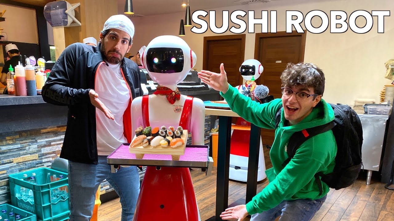 TEST SUSHI con CAMERIERI ROBOT assieme al mio amico Giovanni Fois