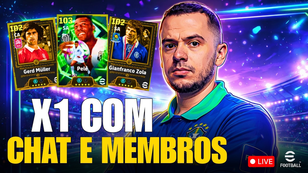 🚨 AO VIVO - LIGA EFOOTBALL - X1 COM O CHAT E MEMBROS