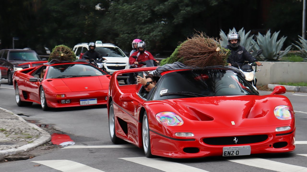 Ferrari F50 e Lamborghini Diablo dando rolê de natal *João Vilkas*