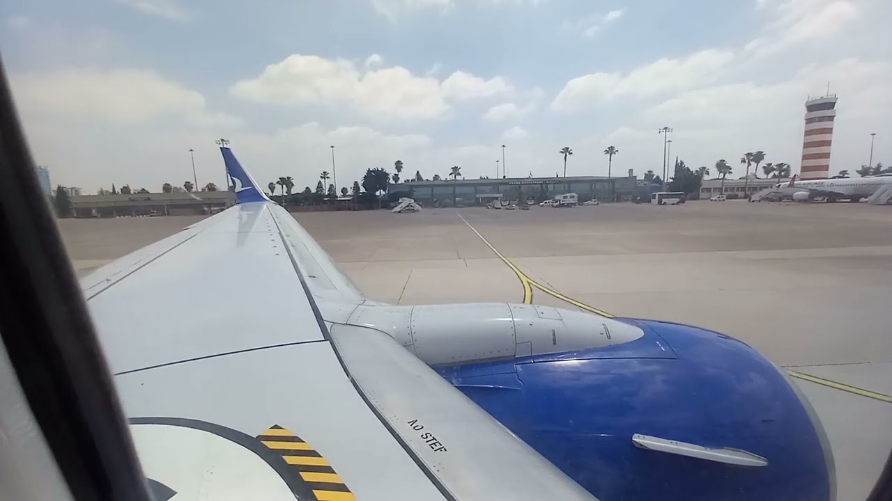 A jet  (VF-4087) Adana şakirpaşa  havalimanı pushback, taxi, take off