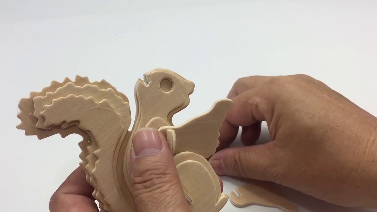 DIY Miniature Squirrel ~ 3D Woodcraft Construction Kit