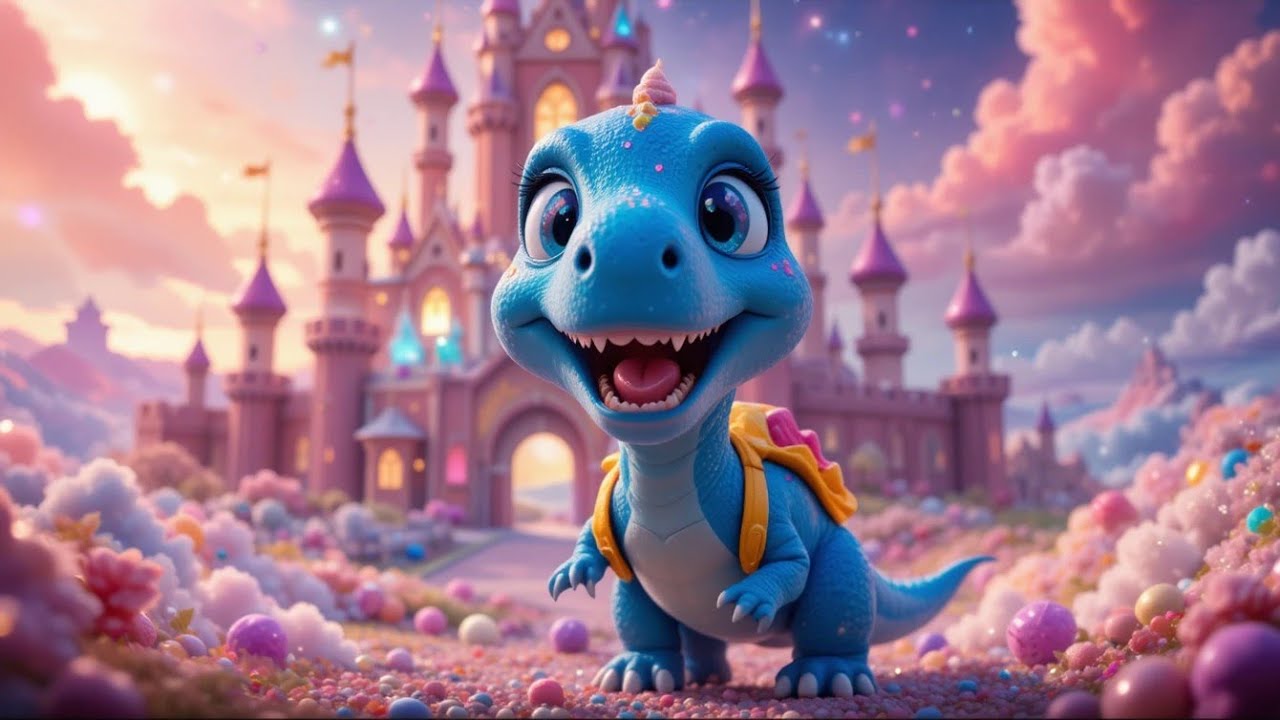 Blue Baby Dinosaur’s Magic Candy Castle Adventure 🍭🏰 | Fun Kids Cartoon