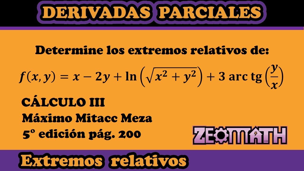 Extremos relativos | Función de dos variables | Puntos críticos aplicando ecuaciones simultáneas.
