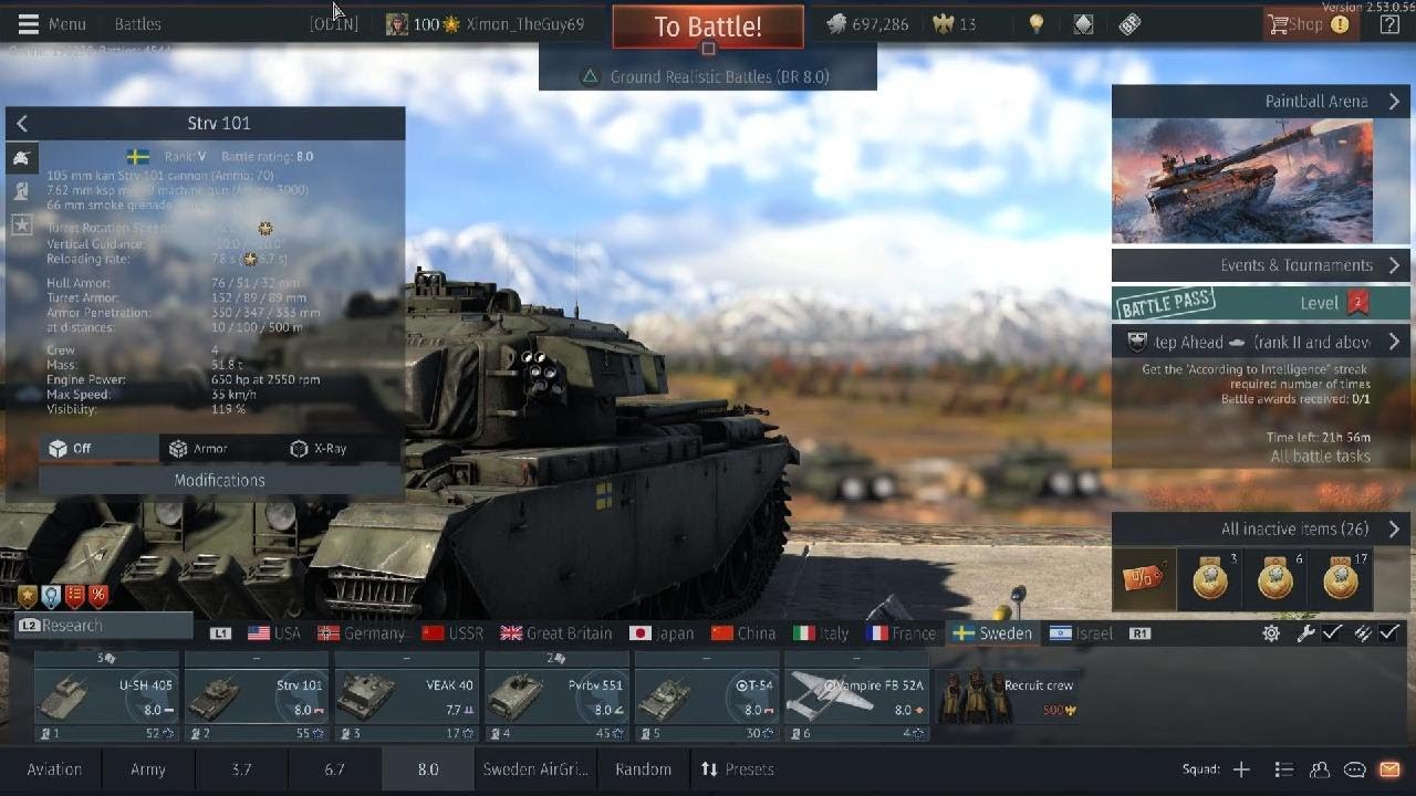 Sweden 8.0 is VERY OP if played correctly. T-54 NUKE