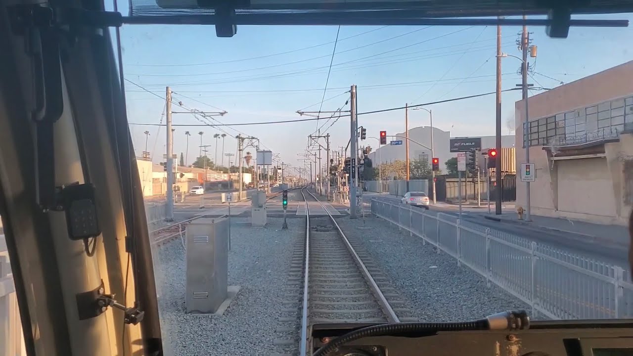 Metro Blue Line P2000 cab view from LA to Long Beach