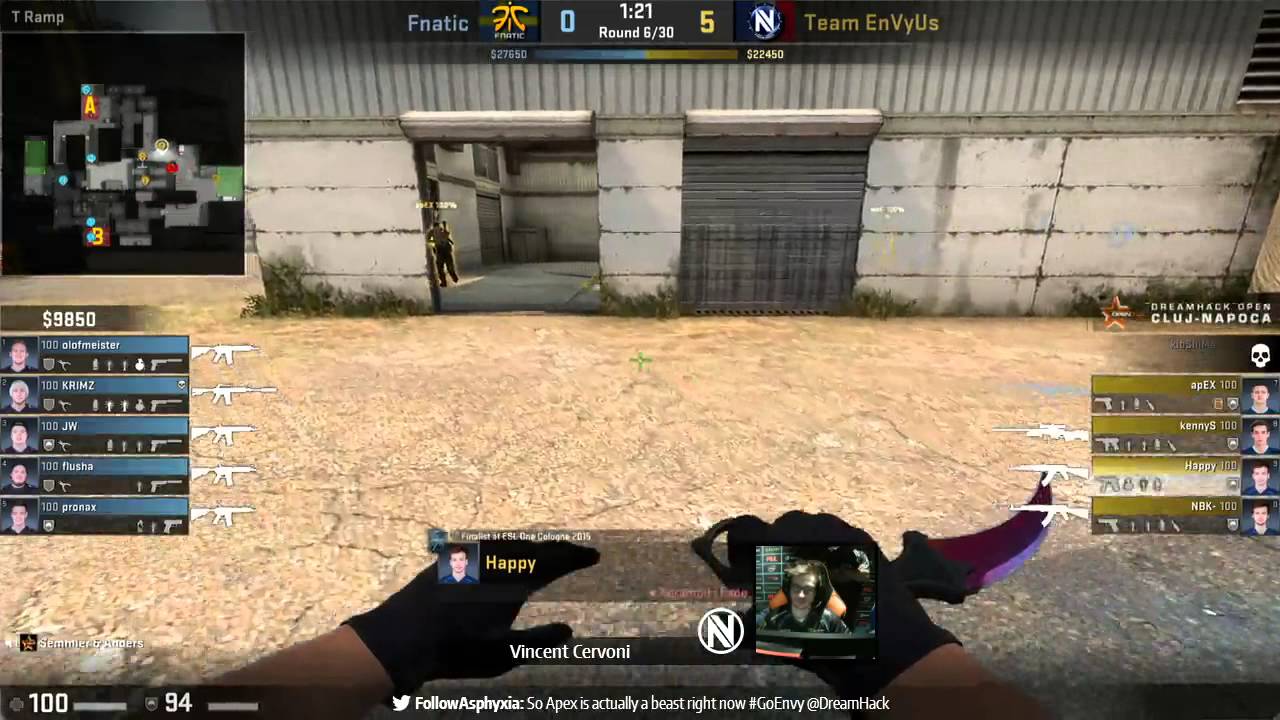 CS:GO EnVyUs vs fnatic (map3 cache) - DreamHack Open Cluj-Napoca 2015
