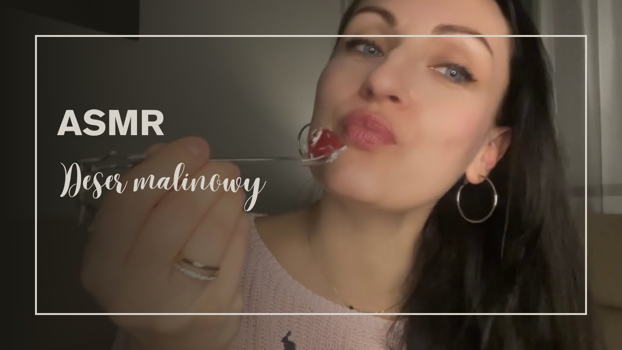 ASMR | Pyszny deser malinowy 🤤 | Delikatne jedzenie, szept i relaks 