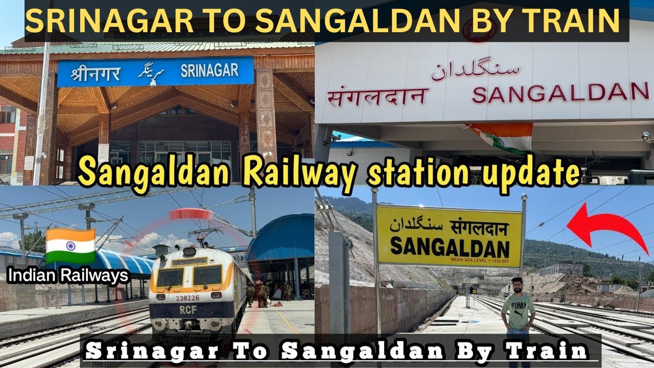 sangaldan railway station | usbrl project new update #usbrlproject #travel #train #kashmir