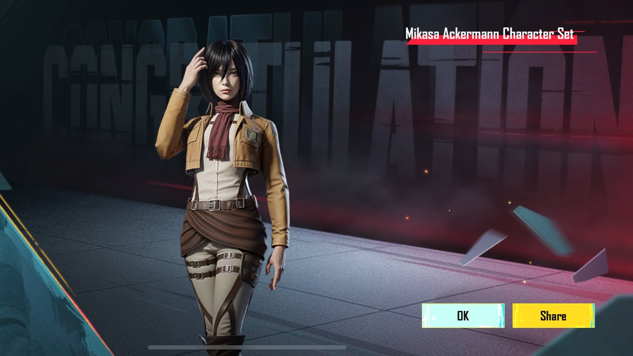 Got Mikasa Ackerman In Just 40 UC 🔥 BGMI New Create Opening | ATTACK ON TITAN NEW SPIN BGMI