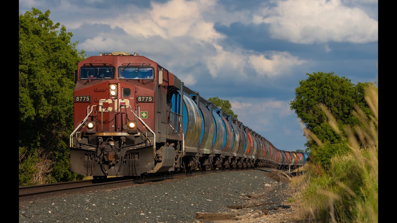 Quite the Rare Movement! A CP Rail Cylindrical Hopper Train!