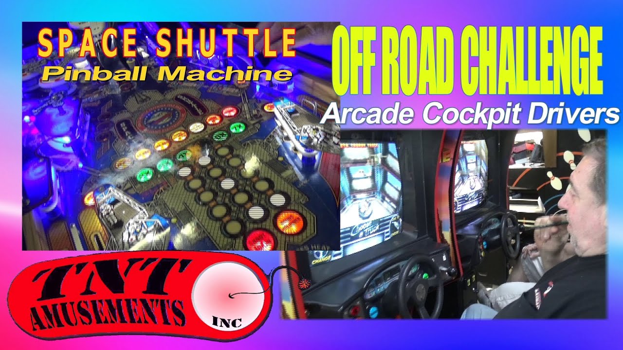 #1065 SPACE SHUTTLE Pinball-OFF ROAD CHALLENGE Arcade Cockpit- TNT Amusements