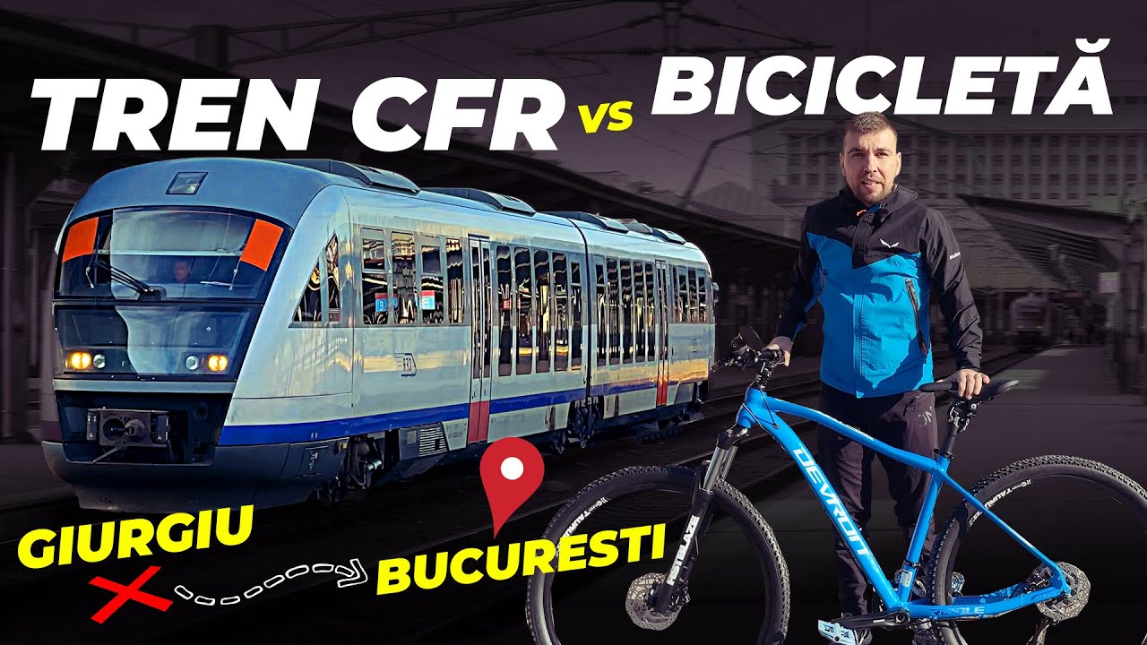 TREN vs. BICICLETA PE RUTA BUCURESTI - GIURGIU