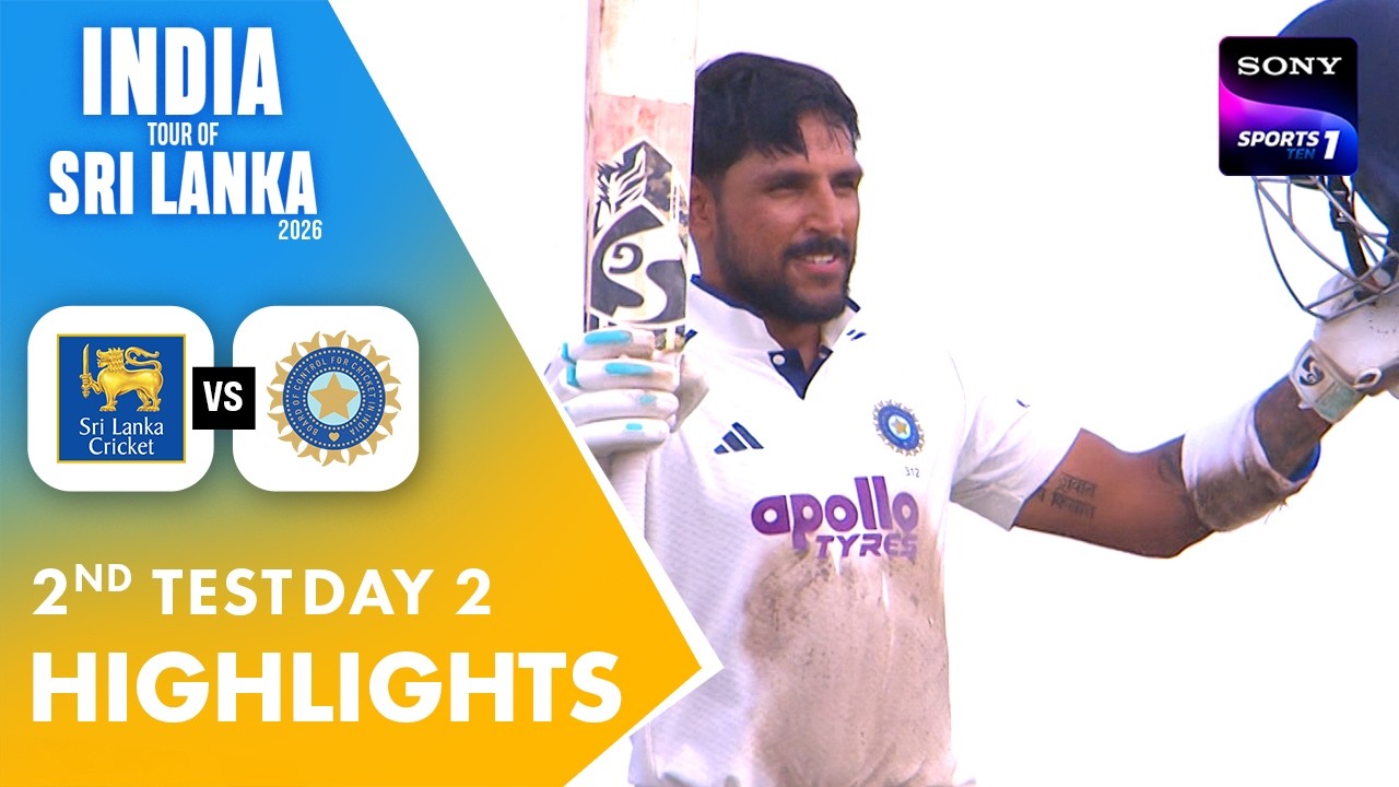 Dhruv Jurel&rsquo;s 115 Helps India Cross 500 | English | 2nd Test Day 2 | Highlights | SL vs IND 2026