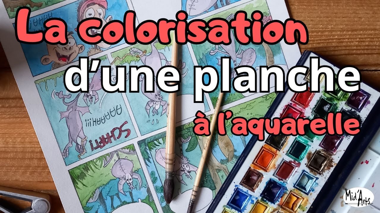 La colorisation d'une planche de BD ou manga #1 à l'aquarelle (édition 2024)