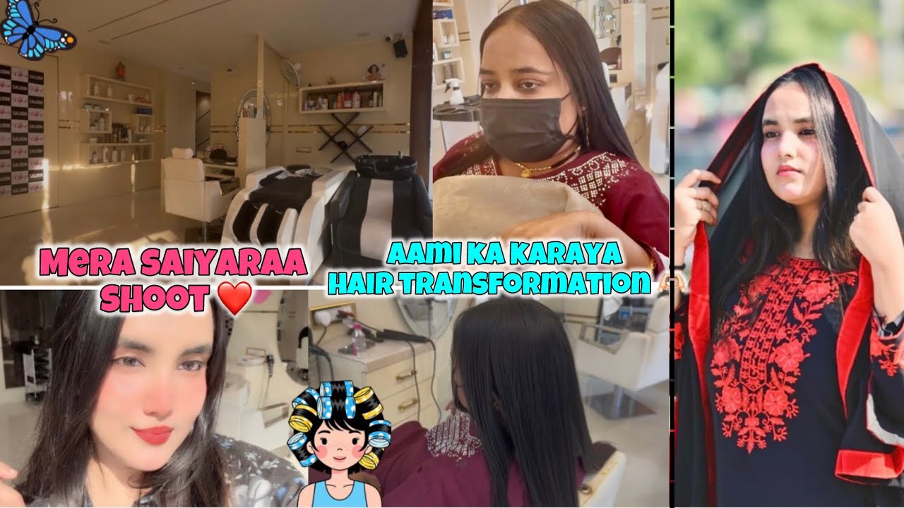 🥰Ammi ka karya hair transformation 💕mera saiyaraa 🫶🏻shoot salon m hogya dhua😱