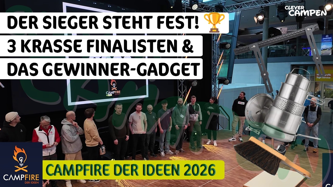Campfire der Ideen 2026: Das Finale! 🏆 Wer gewinnt die „Höhle der Löwen“ des Campings?