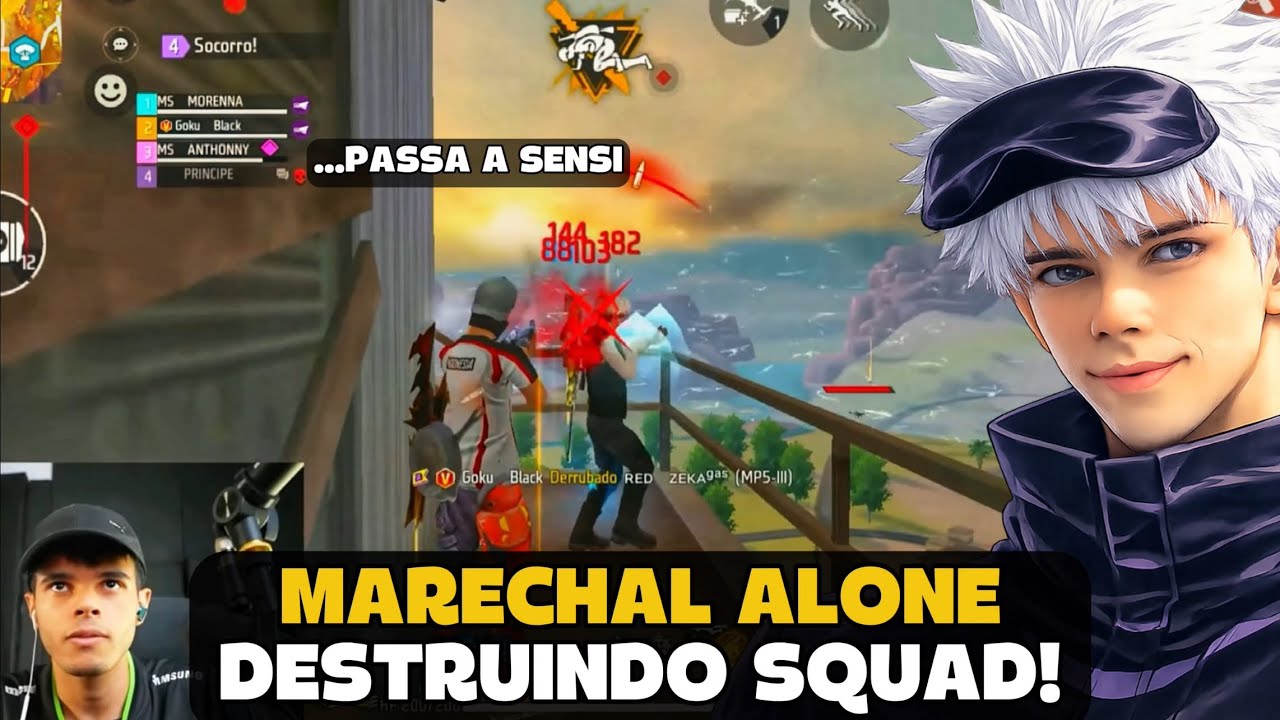MARECHAL DESTRUIU TODOS OS SQUAD COM SUA SENSI NA RANK! FREE FIRE - MARECHAL HIGHLIGHTS