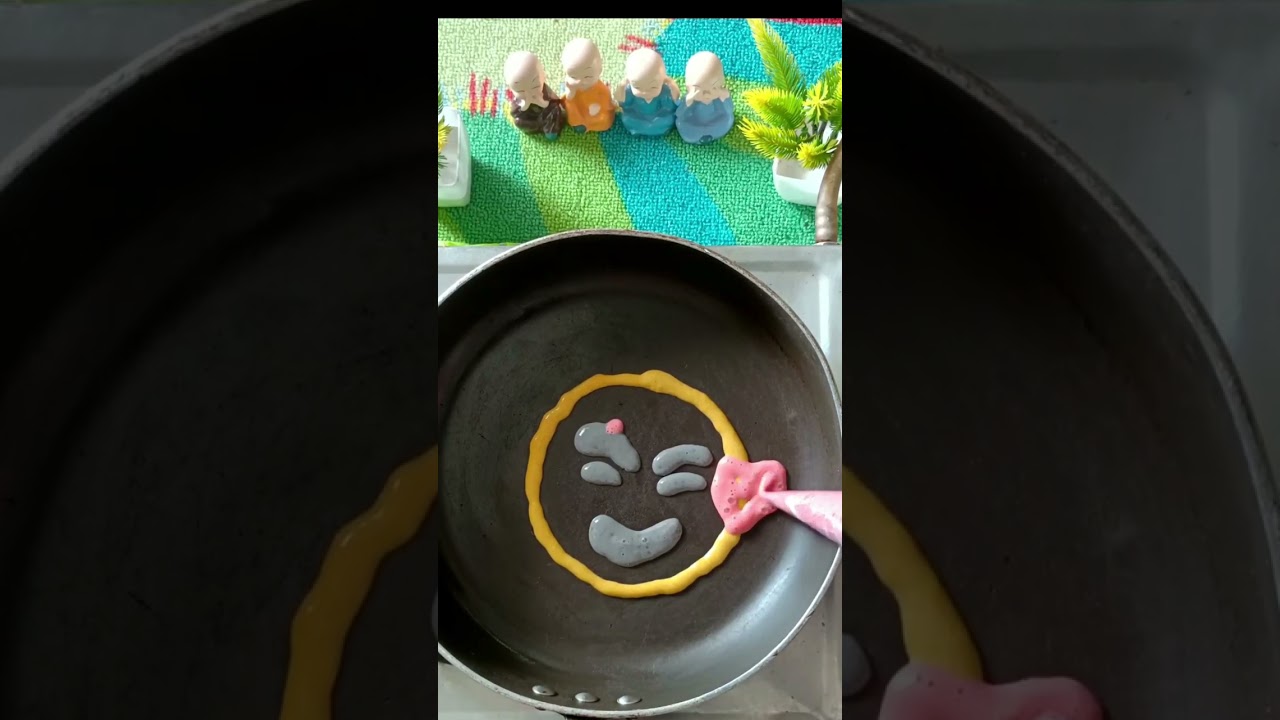 Trying pancake 🥰 emoji for the first time - Trying everything viral
