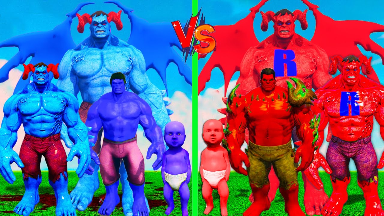 $1 GIANT BLUE & RED HULK Family Suit to $1,000,000,000 GIANT BLUE & RED HULK Family Suit in GTA 5