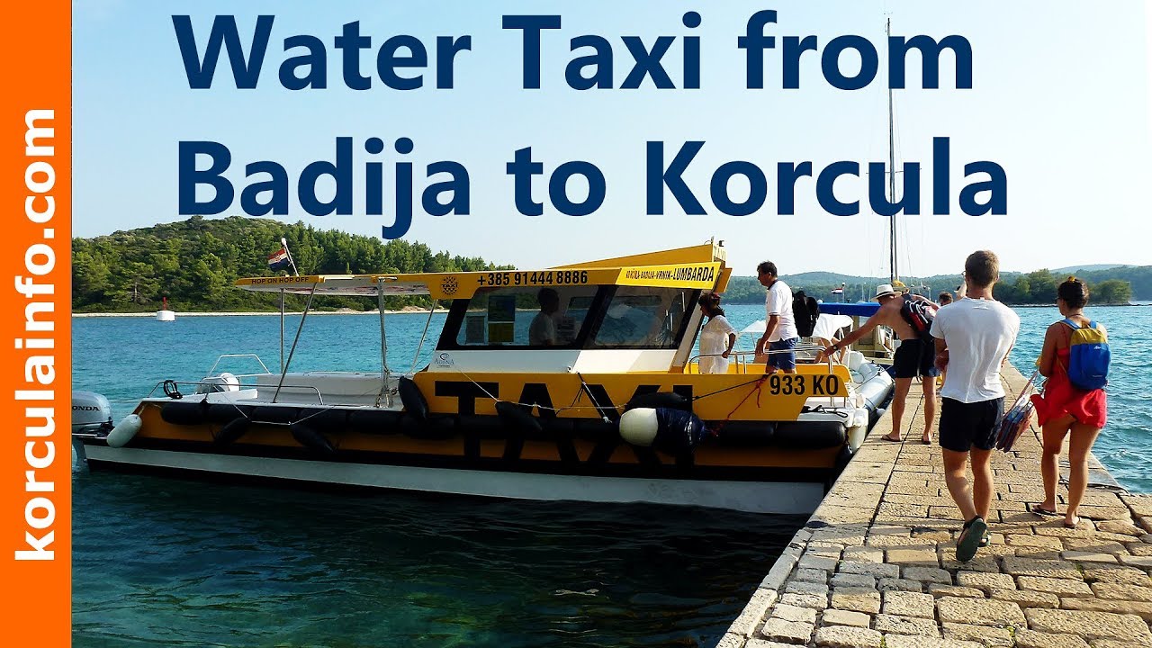 Water Taxi from Badija to  Korcula