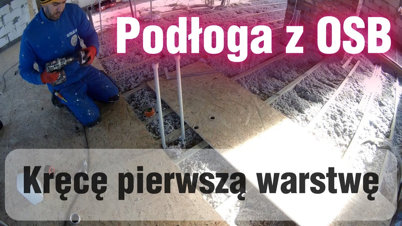 Nowa podłoga z płyt OSB, remont starego stropu , poziomowanie starej podłogi , kręcenie płyt OSB