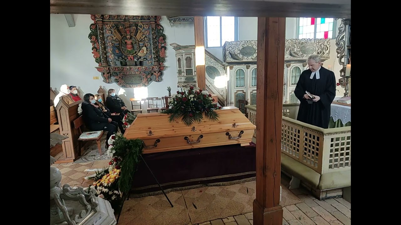 Trauerfeier für Karl Heinz Ahrens am 21. Januar 2022 in der Kirche in Wasdow