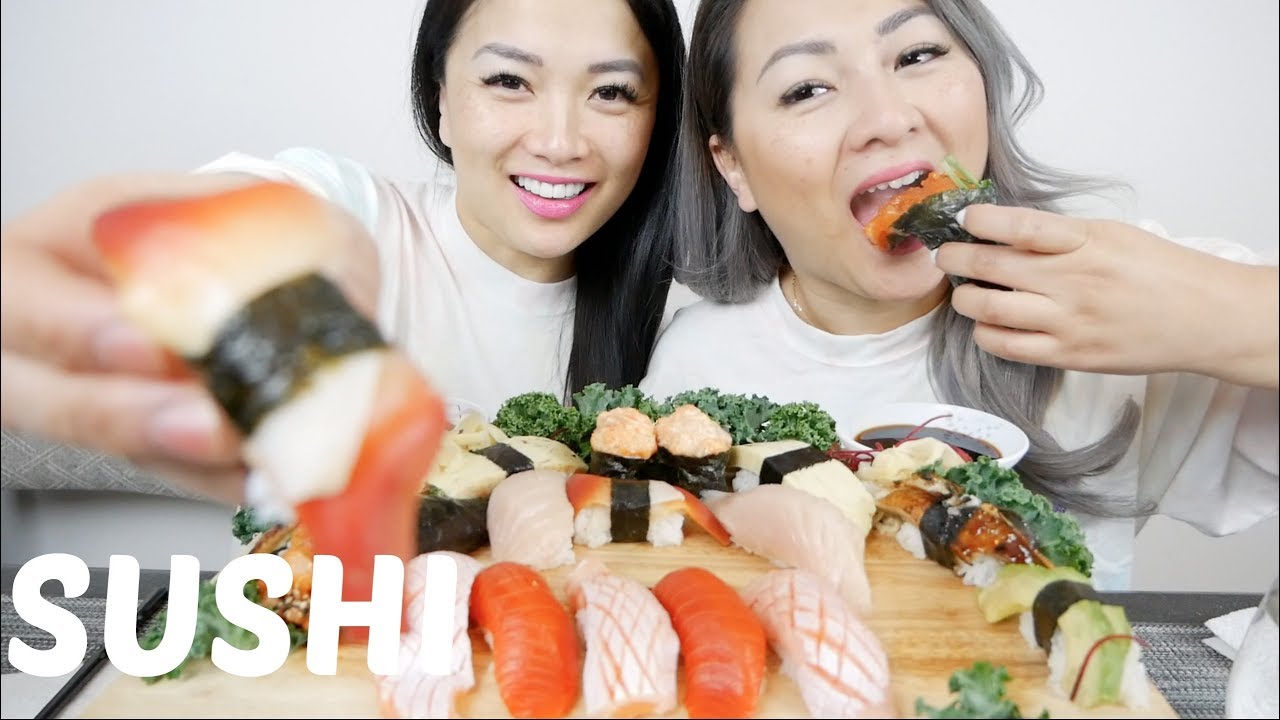 SUSHI | Sister Mukbang SAS-ASMR | N.E Let's Eat