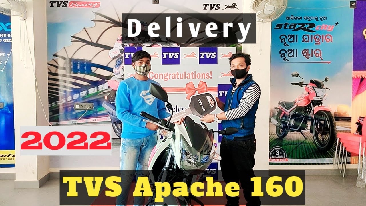 Taking delivery of 2022 TVS Apache RTR 160 2V 😊 | Malkangiri TVS Showroom |
