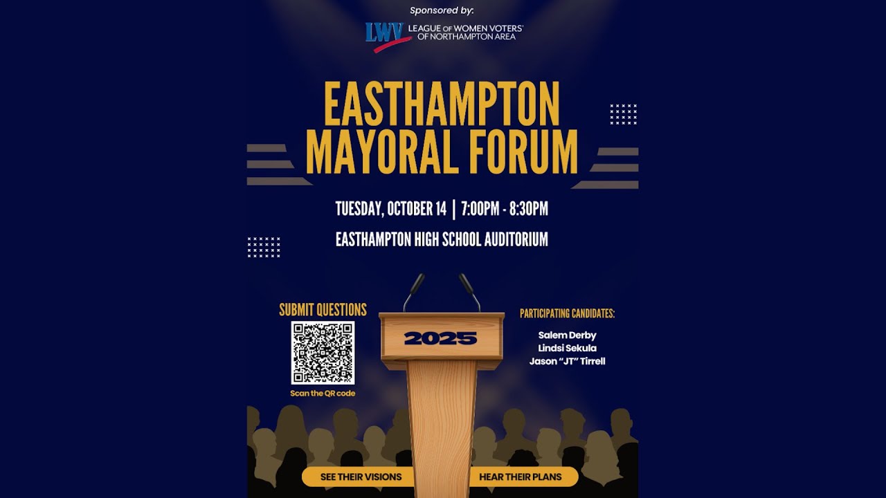 Easthampton High School Mayoral Forum at the Easthampton High School Auditorium 10/14/25