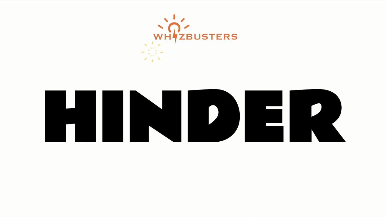 HINDER (verb) Meaning, Pronunciation and Examples in Sentences | GRE GMAT LSAT SAT ESL TOEIC