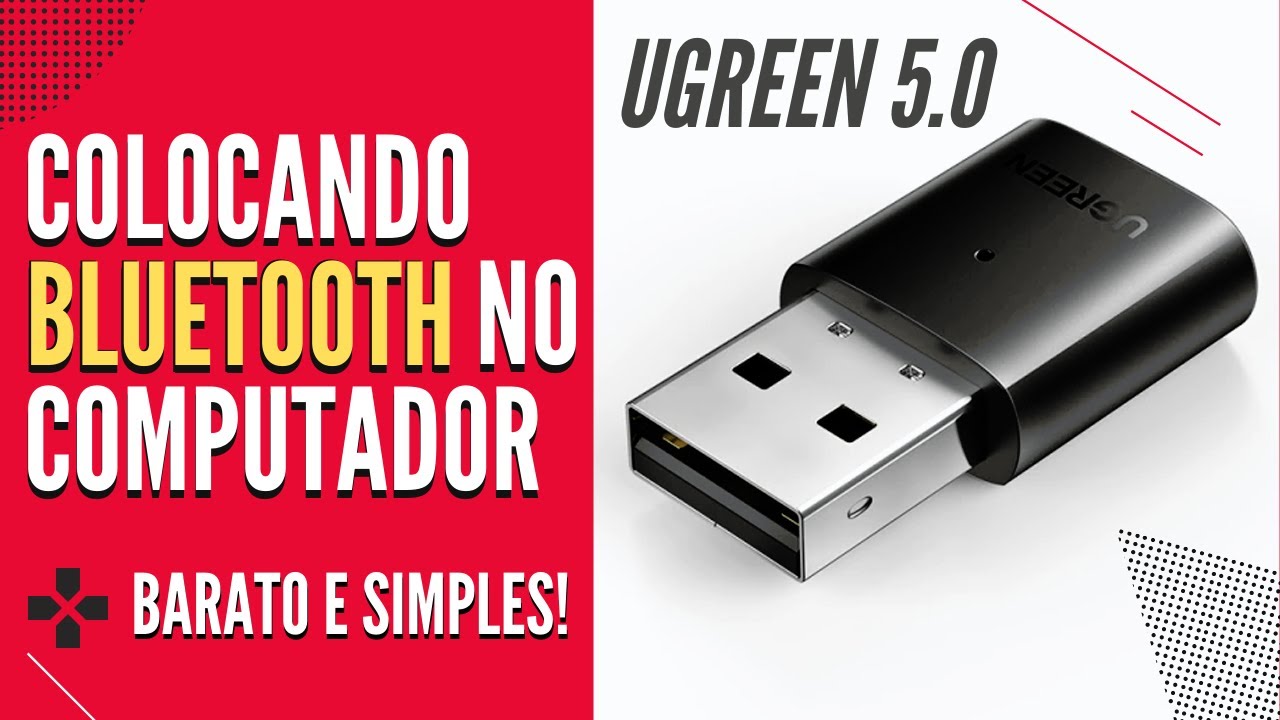 Como colocar BLUETOOTH no PC? Adaptador barato e simples da UGREEN! Unboxing e Teste no computador
