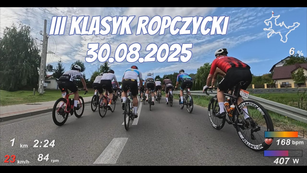 III Szosowy Klasyk Ropczycki 30.08.2025 - ostra jazda...pot, skórcze, poluzowane siodełko. Warto :)