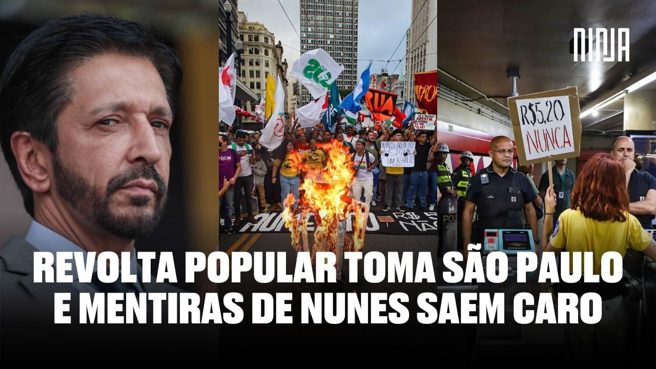 💣AGORA💣Revolta popular toma conta de São Paulo💣Mentiras de Nunes sobre a tarifa custarão muito caro💣