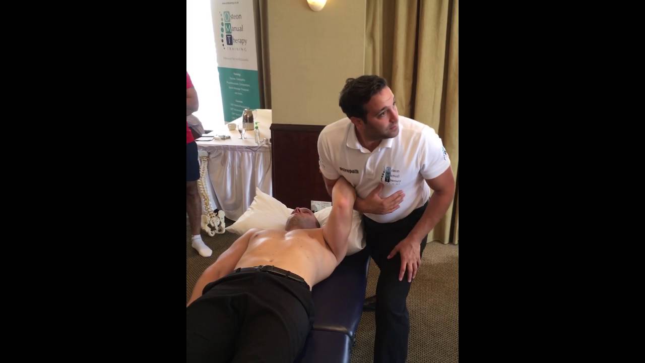 Osteopathic Articulation techniques to the ribs