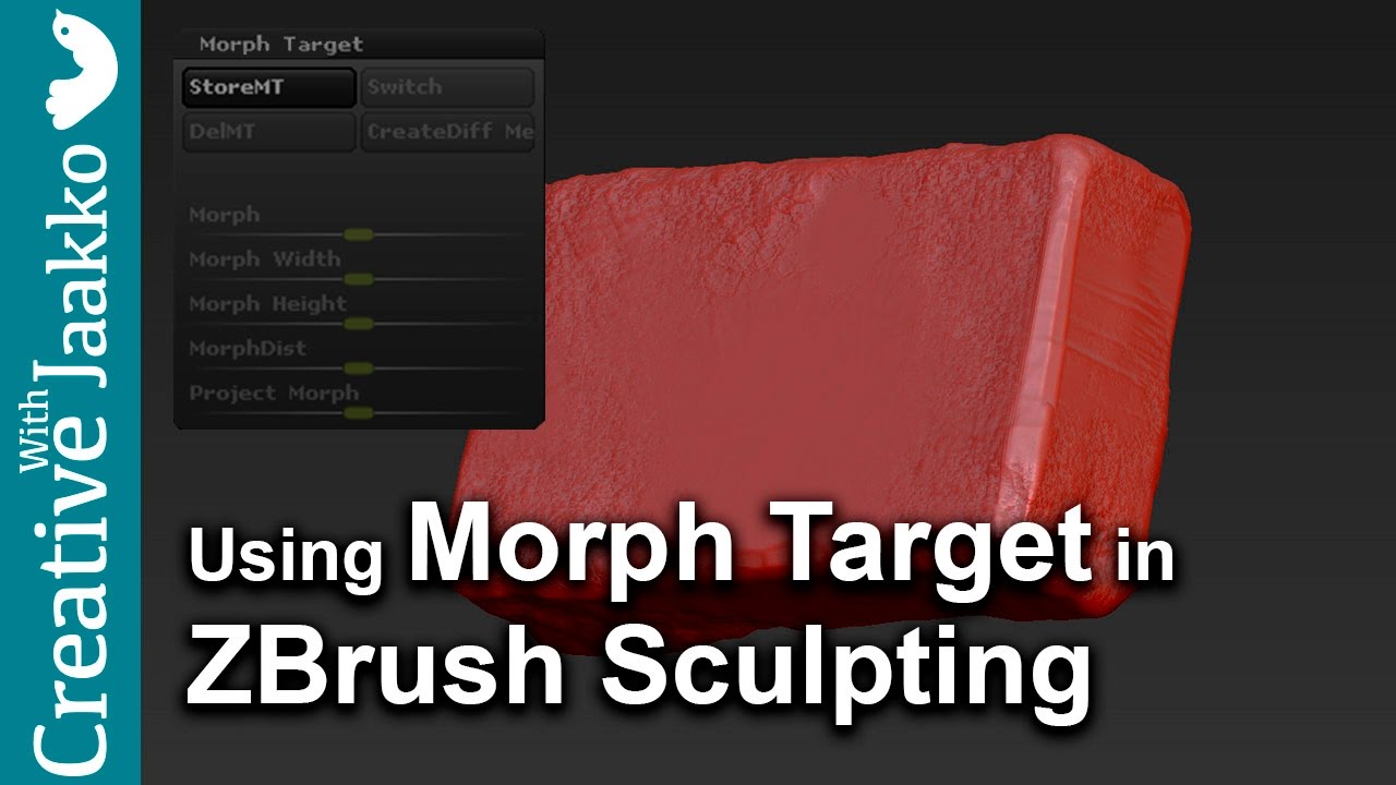 Using Morph Target in ZBrush Sculpting