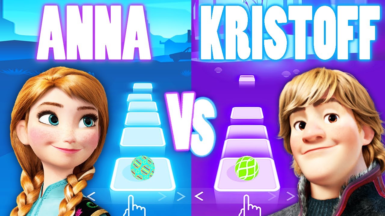 Anna Love Is An Open Door Frozen VS Kristoff Lost In The Woods - Tiles Hop EDM Rush!