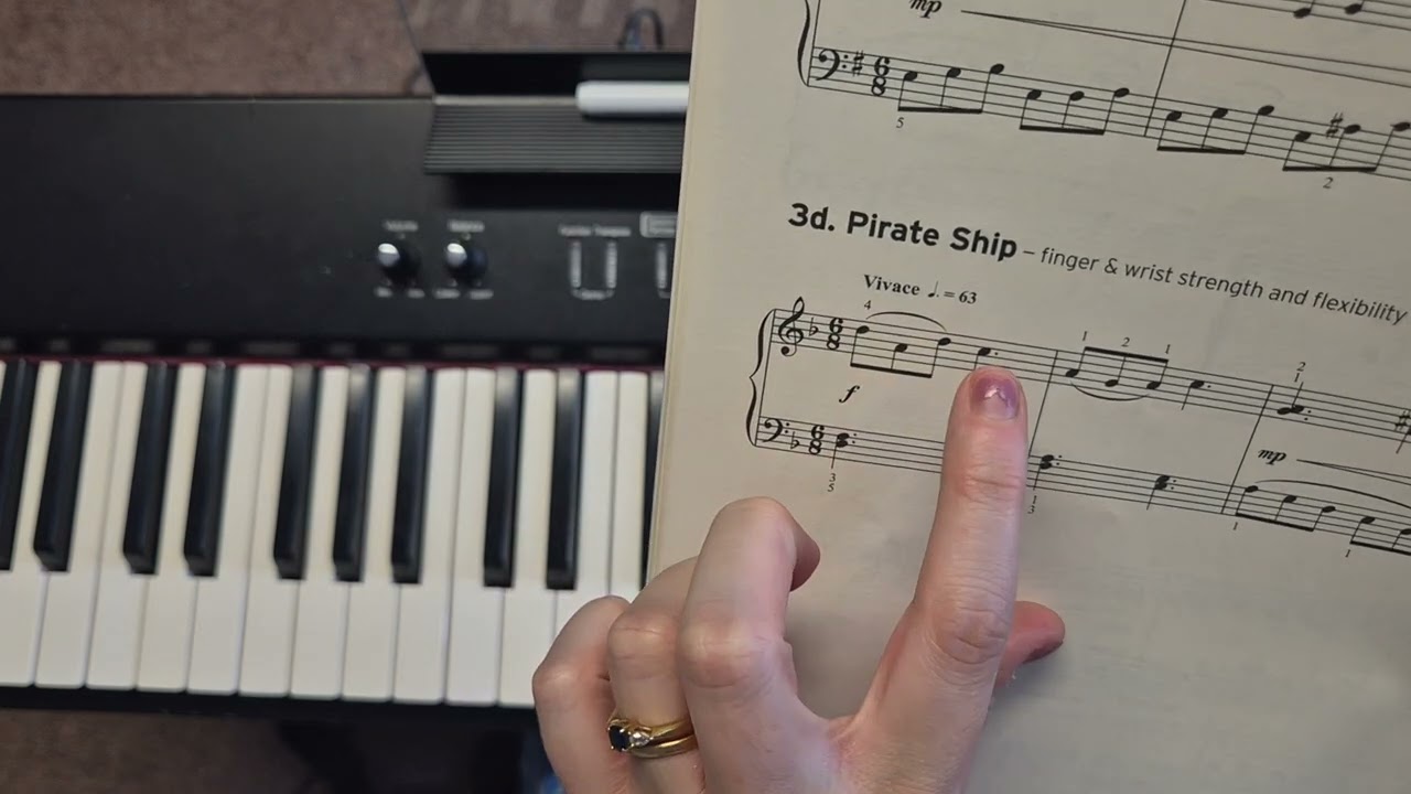 Pirate Ship Trinity Grade 2 Piano Exercise Video 1/3