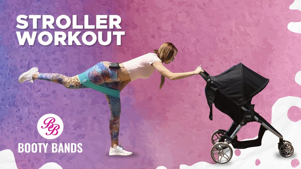5 FUN Stroller Exercises to Get Fit with Your Baby! 5 Minute Core and Booty Workout