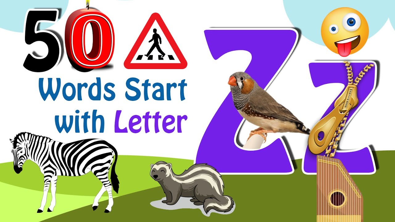 50 Words start with Z | Phonics letter Z | Letter Z Vocabulary | Kids Video | Kids Grade