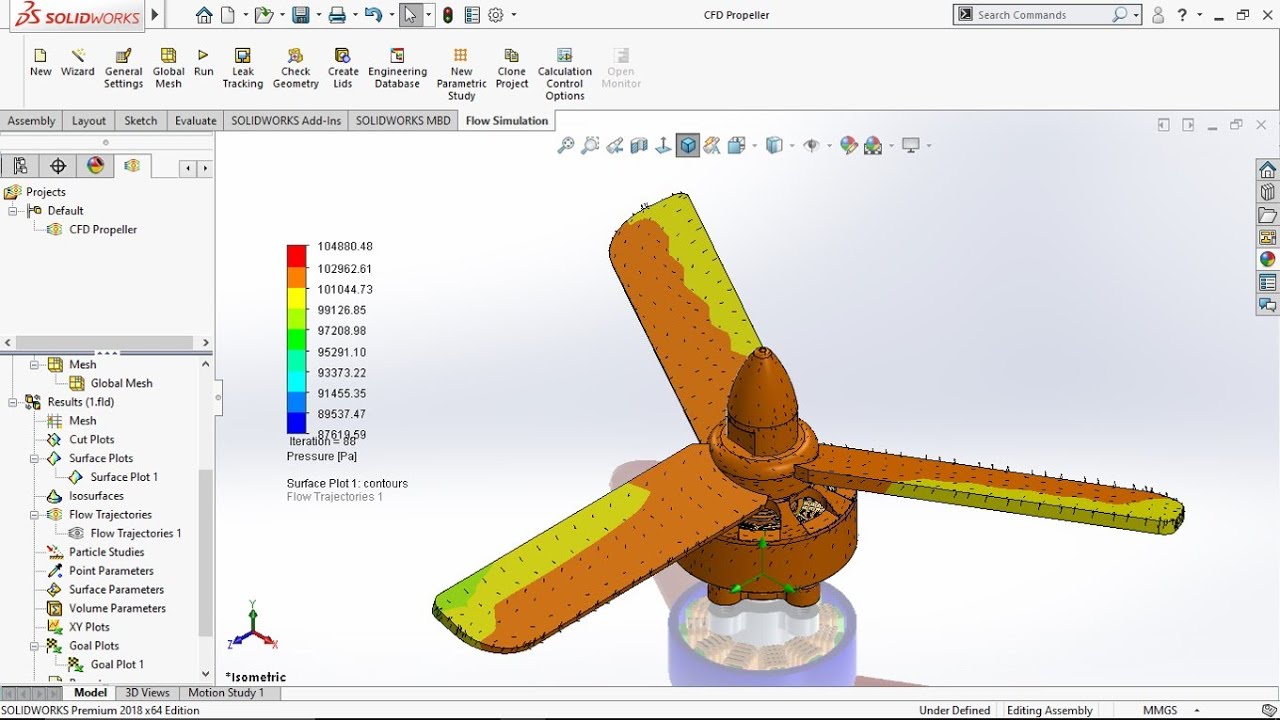 CFD Analysis Propeller Use Solidworks